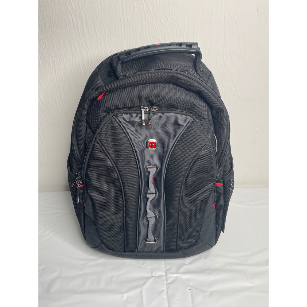 Wenger SwissGear Laptop Backpack Checkpoint Friendly Travel Bag Black Grey Red